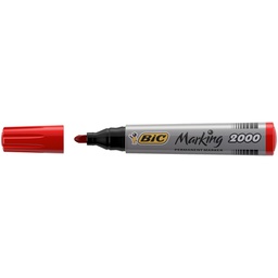 [46041] SCATOLA 12 MARCATORI 2000 ROSSO P.TONDA PERMANENTE BIC
