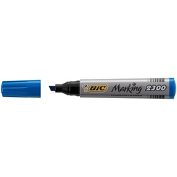 [46044] SCATOLA 12 MARCATORI 2300 BLU P.SCALPELLO PERMANENTE BIC