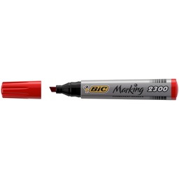 [46045] SCATOLA 12 MARCATORI 2300 ROSSO P.SCALPELLO PERMANENTE BIC