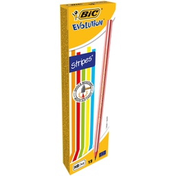 [86213] Scatola 12 matite Evolution Stripes BIC