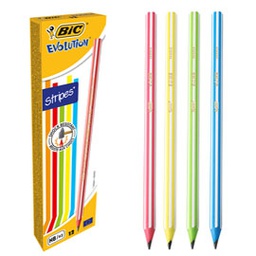 [86213] Scatola 12 matite Evolution Stripes BIC