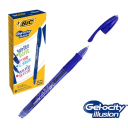 [80135] Scatola 12 penna sfera gel cancellabile GELOCITY ILLUSION 0,7mm blu BIC (Delist
