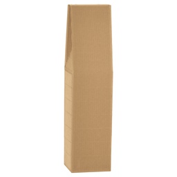 [74058] SCATOLA 1 BOTTIGLIA 90x90mm H 370mm ONDA AVANA