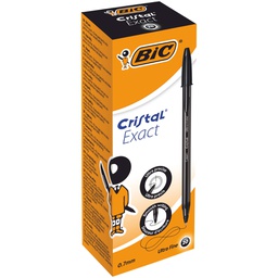 [89176] Scatola 20 penna sfera con cappuccio Cristal® Exact 0.7mm nero BIC®