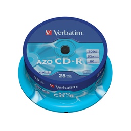[VERCD70048S25K] SCATOLA 25 CD-R DATALIFEPLUS SPINDLE 1X-52X 700MB SERIGRAFATO