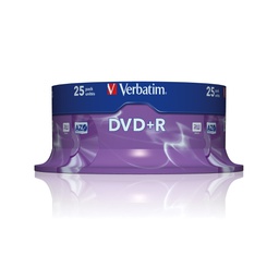 [VERBDVDR4716S] SCATOLA 25 DVD+R SPINDLE 16X 4.7GB 120MIN. SERIGRAFATO