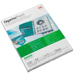 [50144] Scatola 25 pouches 2x75mic 228x303mm A4+ pre-forata GBC