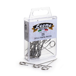 [87591] Scatola 25 spilli portaprezzi inox - APSIPP Leone
