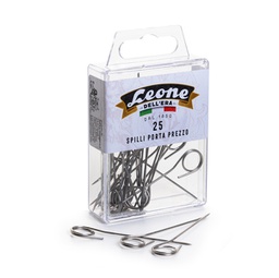 [87591] Scatola 25 spilli portaprezzi inox - APSIPP Leone