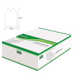 [35225] SCATOLA 500 ETICHETTE CON FILO A391 28X43MM
