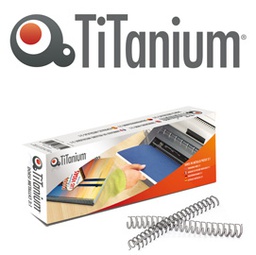 [81430] Scatola 50 dorsi metallo 12MM Bianco 34 anelli TiTanium