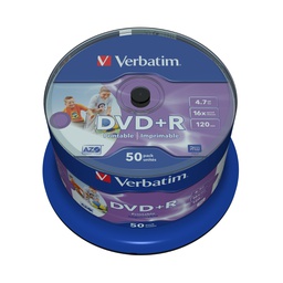 [VERBDVD43512] SCATOLA 50 DVD+R 4.7GB / 120' STAMPABILE WIDE PRINT NO ID NR. SPINDLE