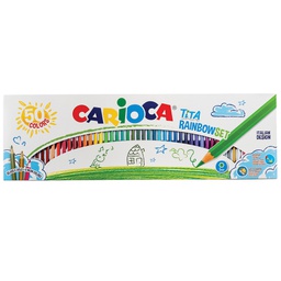 [86863] Scatola 50 pastelli Tita Rainbow colori assortiti Carioca