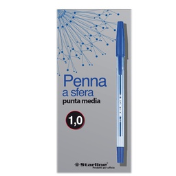 [STL1110] SCATOLA 50 PENNA SFERA BLU P.MEDIA 1.0MM STARLINE