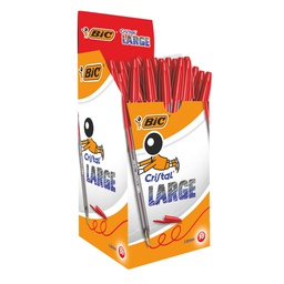 [92068] Scatola 50 penna sfera CRISTAL® large 1,6mm rosso BIC®