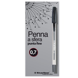[STL1105] SCATOLA 50 PENNA SFERA NERO P. FINE 0.7MM STARLINE