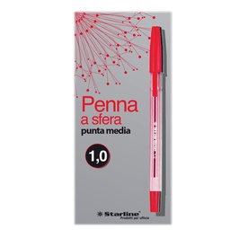 [STL1109] SCATOLA 50 PENNA SFERA ROSSO P.MEDIA 1.0MM STARLINE