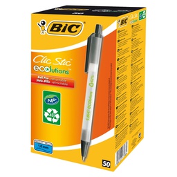 [61308] SCATOLA 50 PENNE A SFERA SCATTO ECOlutions NERO 1.0MM BIC
