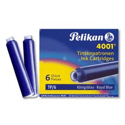 [30115] SCATOLA 6 CARTUCCE INCHIOSTRO TP/6 NERO PELIKAN 4001 (0ATM04