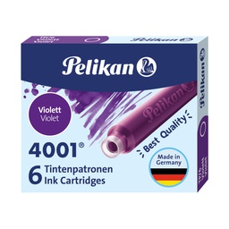 [36321] SCATOLA 6 CARTUCCE INCHIOSTRO TP/6 VIOLA PELIKAN 4001