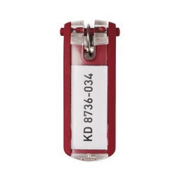 [58025] SCATOLA 6 PORTACHIAVI KEY CLIP ROSSO DURABLE