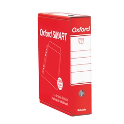 [68952] SCATOLA 6x50 BUSTE FORATE 22X30 LUCIDA DE LUXE OXFORD SMART ESSELTE