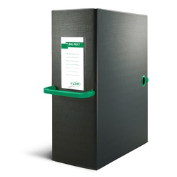 [71817] Scatola archivio Big Next 120 nero/verde 25x35cm dorso 12cm