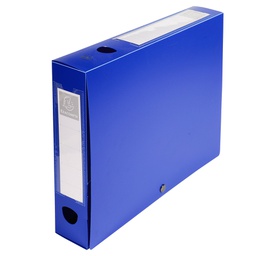 [82448] Scatola archivio box con bottone blu f.to 25x33cm D 60mm Exacompta