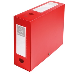 [82453] Scatola archivio box con bottone rosso f.to 25x33cm D 100mm Exacompta