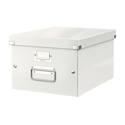 [64477] SCATOLA ARCHIVIO MEDIA CLICKSTORE BIANCO METAL
