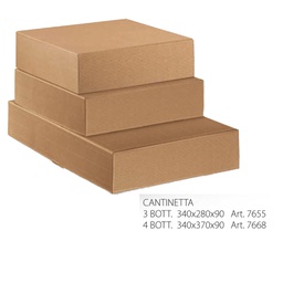 [56472] Scatola cantinetta L340x P370x H90mm onda avana
