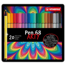 [35190] SCATOLA METALLO 20 PENNARELLI PEN 6820 STABILO