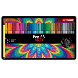[35191] SCATOLA METALLO 30 PENNARELLI STABILO PEN 6830