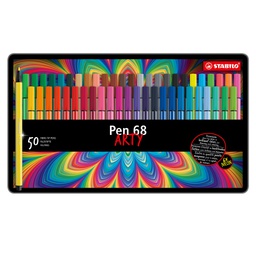 [35193] SCATOLA METALLO 50 PENNARELLI PEN 6850 STABILO
