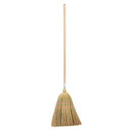 [97848] Scopa di saggina con manico in legno 30 x 140cm Verdemax