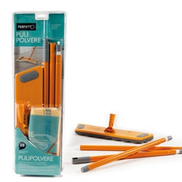 [74084] SCOPA ''il Pulipolvere'' c/MANICO 130cm + 20 RETINE PULIPOLVERE PERFETTO
