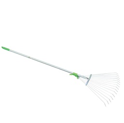 [91931] Scopa in metallo per erba e foglie regolabile