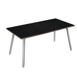 [92406] Scrivania 140x80xH74,4cm Bianco/ Nero venato Skinny Metal