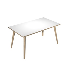 [92456] Scrivania 140x80xH74,4cm Rovere/Bianco Woody