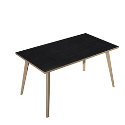 [92457] Scrivania 140x80xH74,4cm Rovere/Nero venato Woody