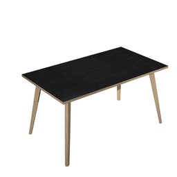 [92457] Scrivania 140x80xH74,4cm Rovere/Nero venato Woody