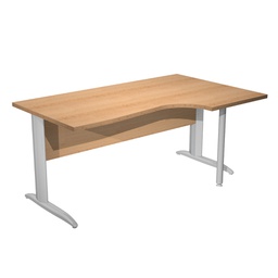 [94404] Scrivania Compact Destro 160x60/80/100cm faggio f. verniciati cromo Easy