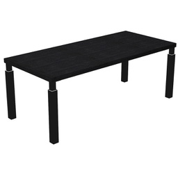 [96976] Scrivania dir. 180x90cm PRESTIGE QUADRO Nero venato/nero