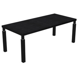 [96980] Scrivania dir. 210x90cm PRESTIGE QUADRO Nero venato/nero