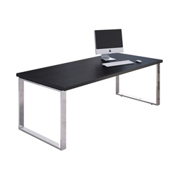 [74303] SCRIVANIA DIREZIONALE 180X90cm NERO VEN. - PRESTIGE METAL