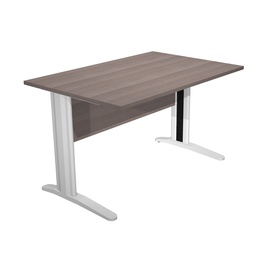 [89534] Scrivania lineare 120X80cm Frassino tosc. fianchi vernic.effetto cromato EASY