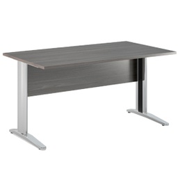 [79928] SCRIVANIA LINEARE 140X80cm FRASSINO TOSCANO-fianchi vernic.effetto crom. EASY