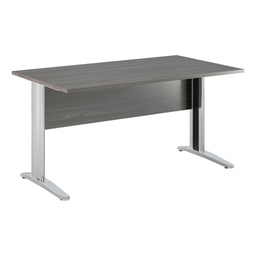 [79927] SCRIVANIA LINEARE 160X80cm FRASSINO TOSCANO-fianchi vernic. effetto crom.EASY