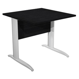 [74363] SCRIVANIA LINEARE 80X80cm NERO VENATO - fianchi vernic. effetto cromato EASY