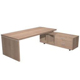 [74292] SCRIVANIA MANAGER 180X90cm c/mobile servizio rev. CILIEGIO AR.- PRESTIGE